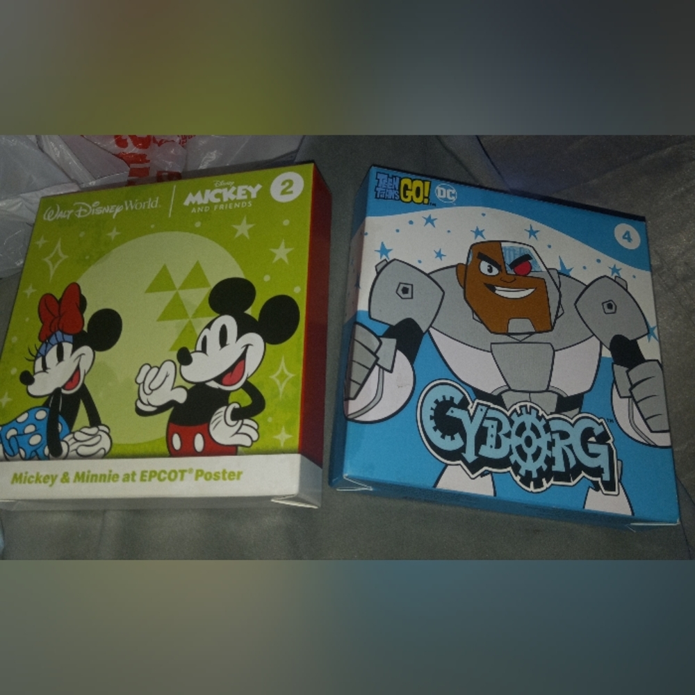 Micky & Minnie Epcot full-size poster with stickers. Cyborg coloring poster.
